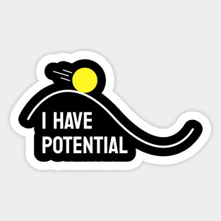 Cool Math Games - I Have Potential Curved Line Sticker